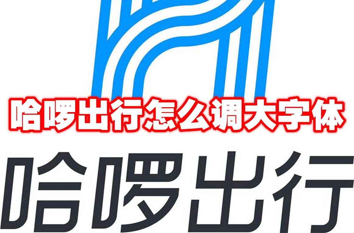 哈啰出行怎么调大字体