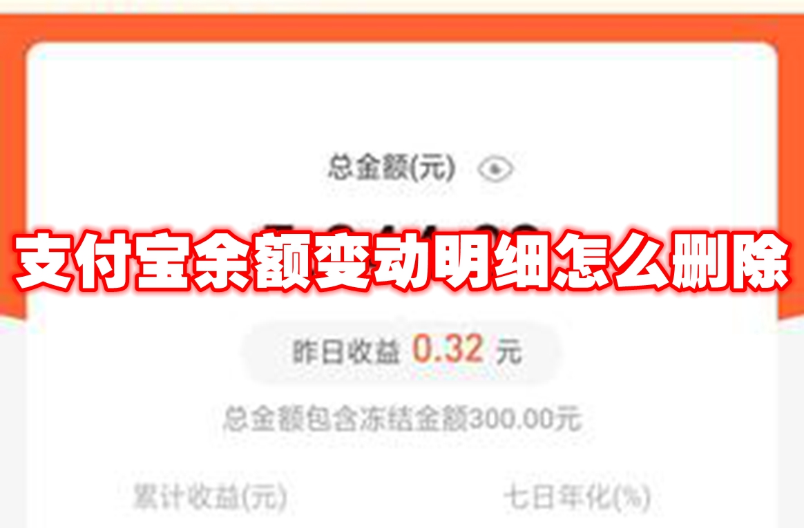 支付宝余额变动明细怎么删除