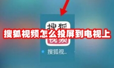 搜狐视频怎么投屏到电视上