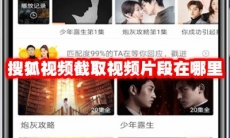 搜狐视频截取视频片段在哪里