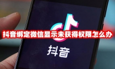 抖音绑定微信显示未获得权限怎么办