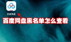 百度网盘黑名单怎么查看