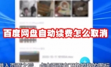 百度网盘自动续费怎么取消