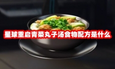 星球重启青菜丸子汤食物配方是什么