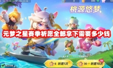 元梦之星赛季祈愿全部拿下需要多少钱