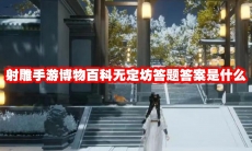 射雕手游博物百科无定坊答题答案是什么