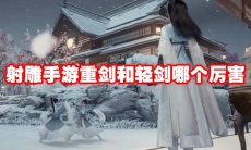 射雕手游重剑和轻剑哪个厉害