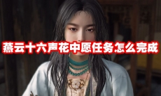 燕云十六声花中愿任务怎么完成