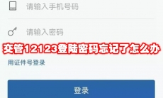 交管12123登陆密码忘记了怎么办