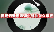 网易云音乐歌词小组件怎么设置