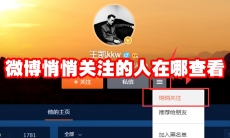 微博悄悄关注的人在哪查看