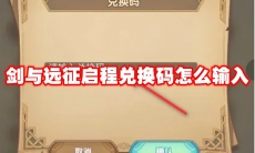 剑与远征启程兑换码怎么输入