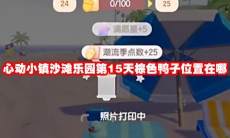 心动小镇沙滩乐园第15天棕色鸭子位置在哪