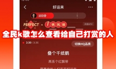 全民k歌怎么查看给自己打赏的人
