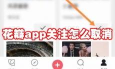 花瓣app关注怎么取消
