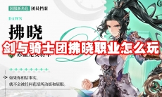 剑与骑士团拂晓职业怎么玩