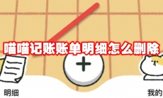 喵喵记账账单明细怎么删除