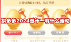 拼多多2024双十一有什么活动