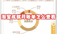 淘宝成就月账单怎么查看