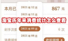 淘宝历年来消费统计怎么查看