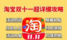 2024年淘宝双十一怎么玩