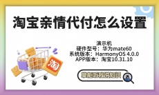 淘宝亲情代付怎么设置