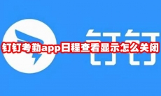钉钉考勤app日程查看显示怎么关闭