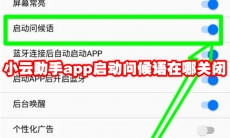 小云助手app启动问候语在哪关闭