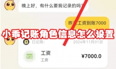 小乖记账角色信息怎么设置