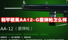 和平精英AA12-G霰弹枪怎么样