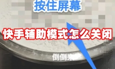 快手辅助模式怎么关闭