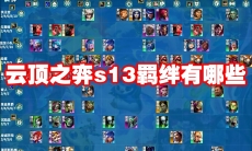 云顶之弈s13羁绊有哪些